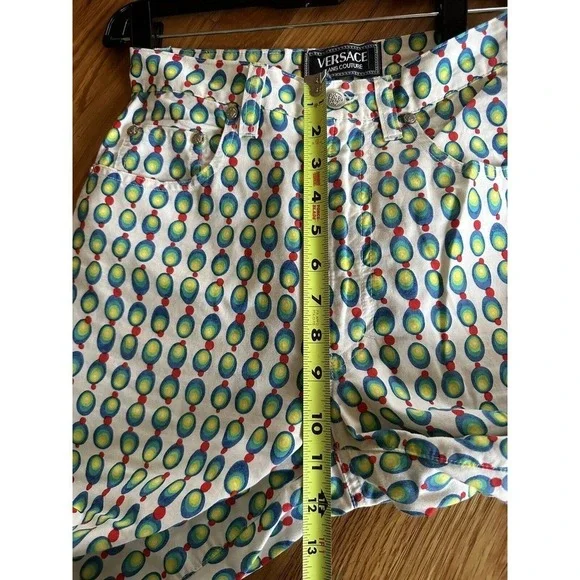 Vtg 90’s Versace Pants Colorful Olive Novelty Disco Atomic Art To Wear S…​ - Picture 13 of 16
